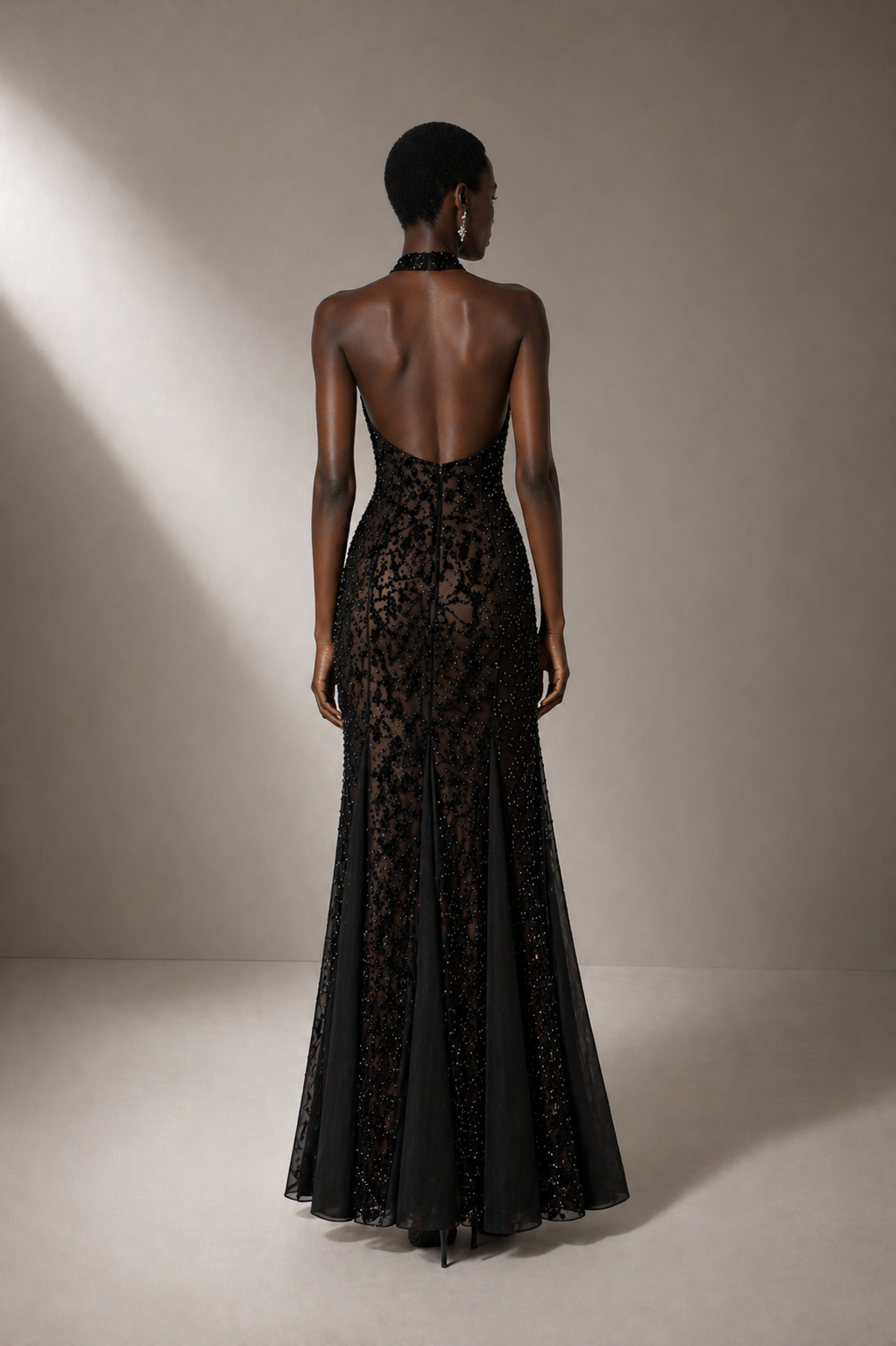 Robe licou à paillettes Calista